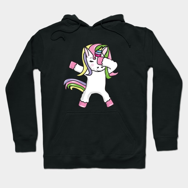 Dabbing Unicorn Hoodie by FruitflyPie